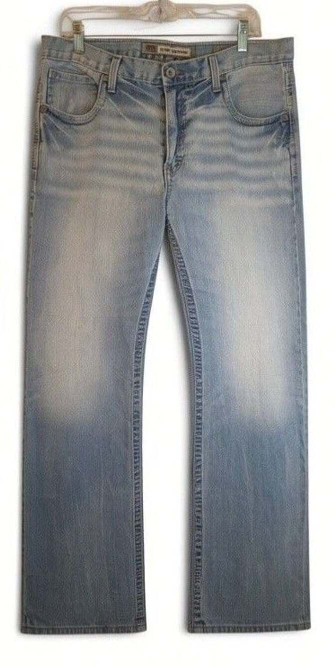 BKE Tyler Straight Jeans 36L Blue Denim